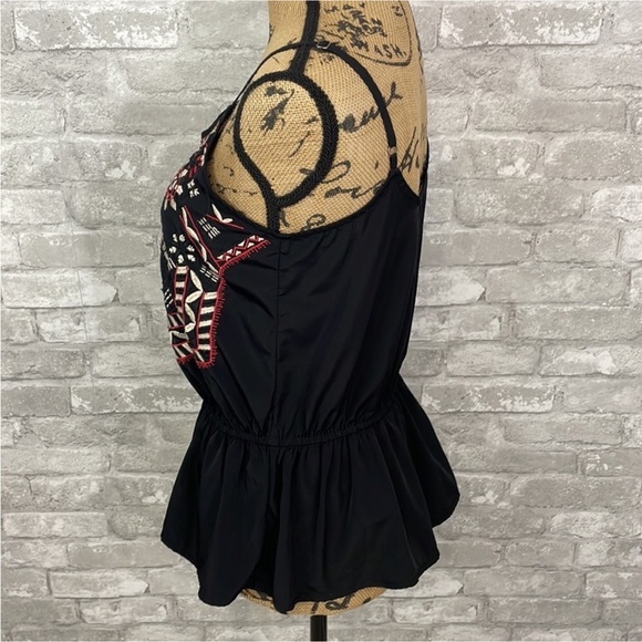 Abercrombie & Fitch Embroidered Peplum Tank Top - Picture 3 of 7